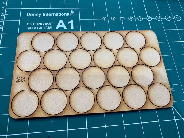 28 mm Round MDF Base