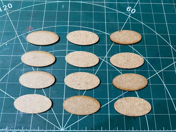50 mm x 25 mm Oval MDF Base