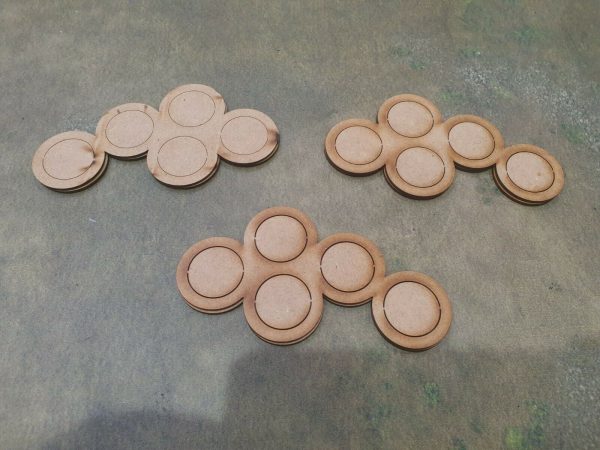 Skirmish order Wargames 25mm Bases Movement Tray 5 Troops
