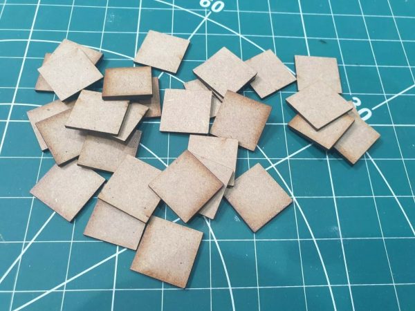 25 mm Square MDF Base (loose)