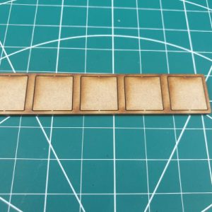 Movement tray for 5 X 25 mm Square bases (rounded corners)
