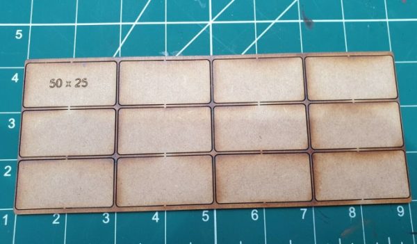 50 mm x 25 mm MDF Base